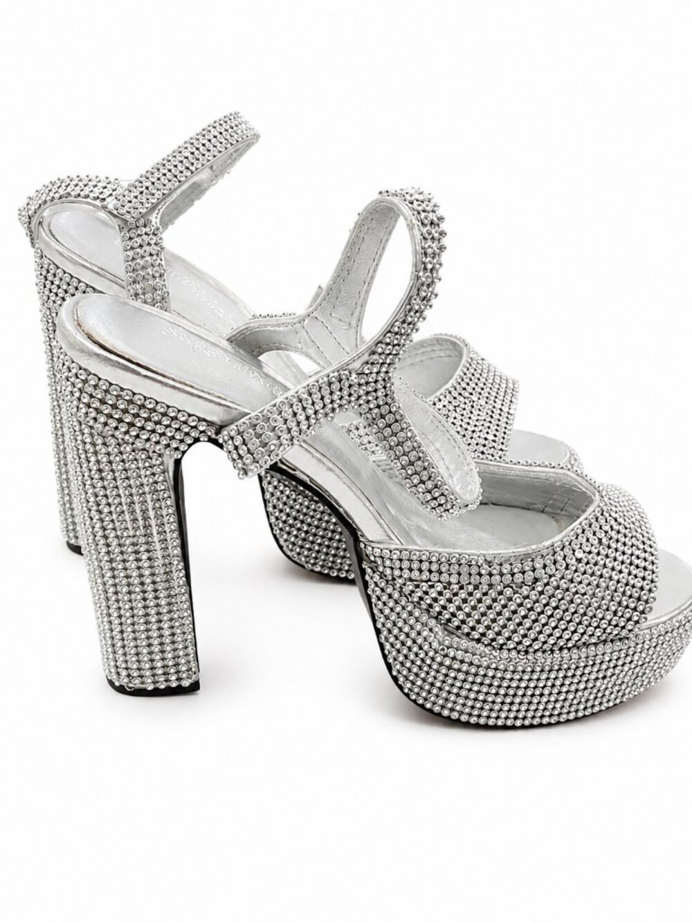 Dolls Kill Sugar Thrillz Bejeweled Rhinestone Platform Heels Size 8.5